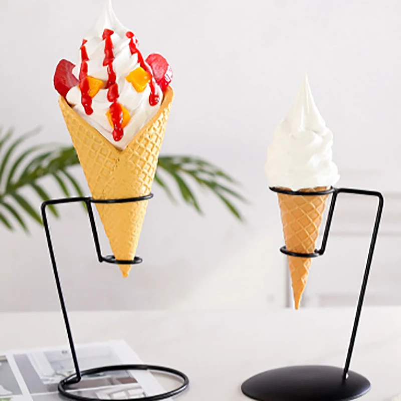 Ice Cream Cone Holder Display Stand Popcorn Reusable Restaurant Sushi Hand Rolls Sweets Shop Party Birthday Wedding With Base