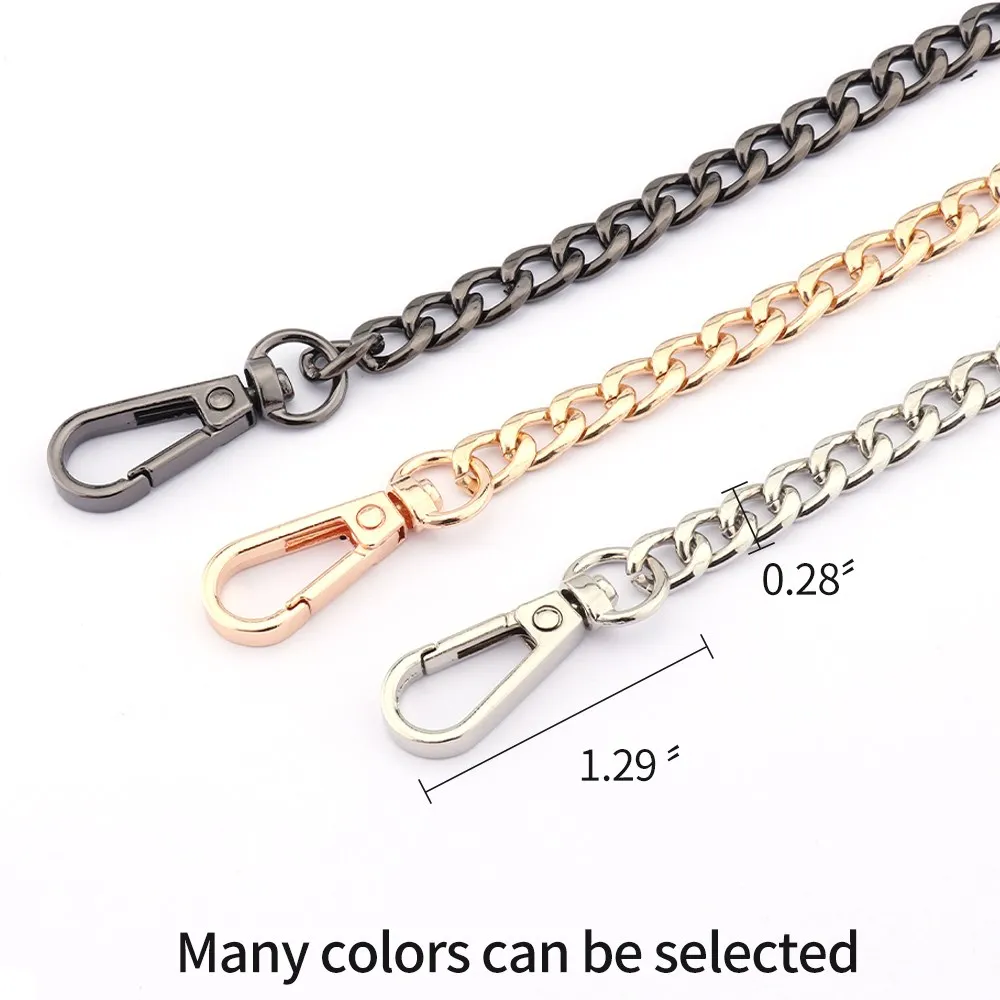 Accesorios de cadena para bolso Multicolor, cadena dorada para bolso de hombro para mujer, correa de cadena para bolso de Metal, piezas para bolso