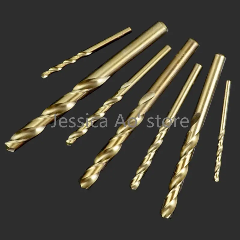 10pcs 1-8mm punte elicoidali punta di cobalto speciale per trapano industriale con codolo cilindrico in acciaio inossidabile