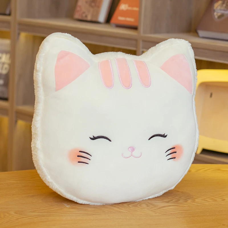 40cm Cartoon Animal Head Plush Toys - Shiba Inu Husky Cat Pig Kawaii Pillow Stuffed Soft Sofa Cushion Gifts