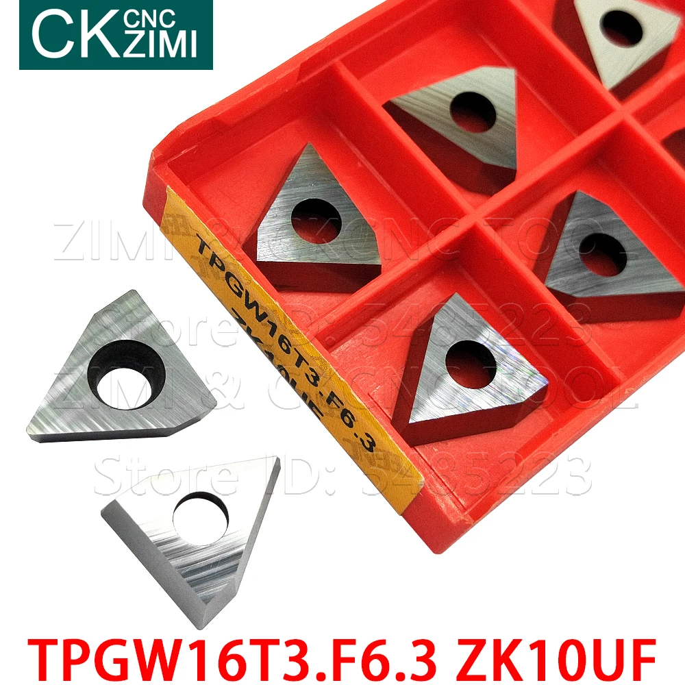 TPGW16T3.F6.3 ZK10UF Carbide Dạng Xay Miếng Dụng Cụ Cắt CNC Chamfering Dao Indexable Kim Loại Tiện Dụng Cụ Thép Không Gỉ