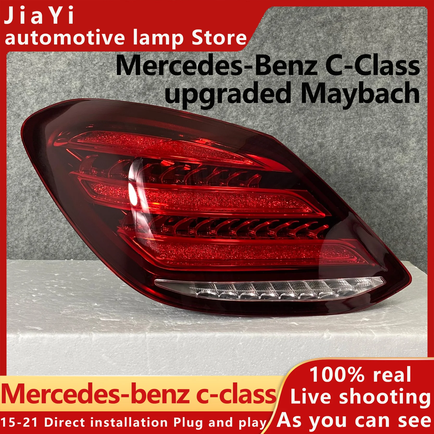 

Car Styling for W205 Tail Lights 2015-2020 C180 C200 C260 C300 LED Tail Light W222 Design Tail Lamp DRL Dynamic Matrix Signal