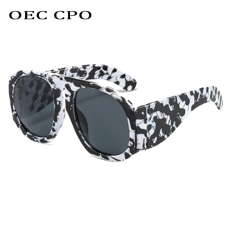 OEC CPO Oversized Square Goggle Sunglasses Women Steampunk Big Frame Gradient Lens Sun Glasses Female Eyeglass Oculos De Sol