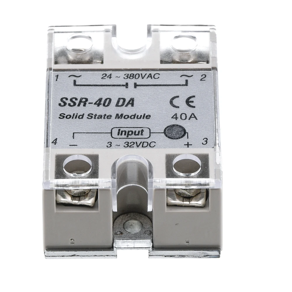 Solid State Relay SSR-25A SSR-40A SSR-100DA 25A 40A 100A 3-32V DC TO 24-380V AC SSR 25DA 40DA 100DA  Control Switch