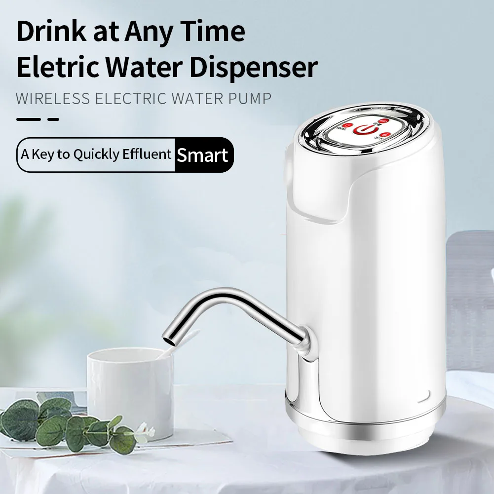 

White Automatic Electric Water Dispenser Smart Water Pump Water bottle Gallon Drinking Bottle Switch Water Treatment Appliances