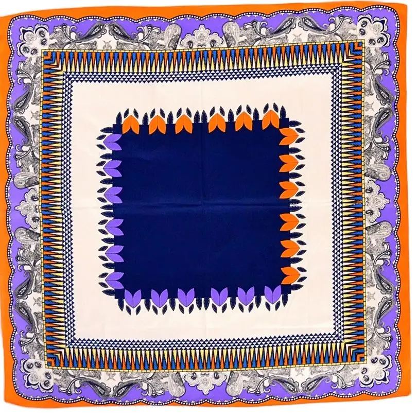 High Quality Silk Scarf Printed 2016 New Arrival Women Accessories 90*90cm Square Scarves Wraps Golden-plating Design Scarfs
