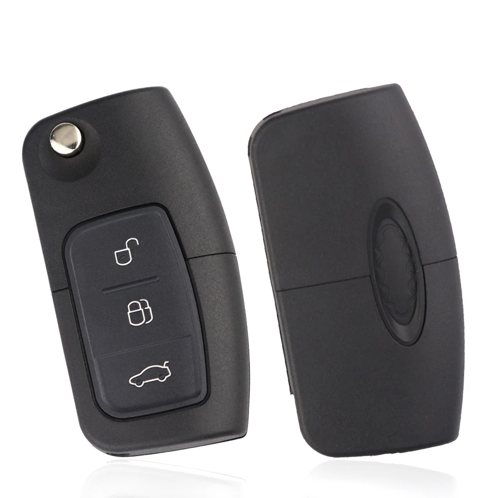 YIQIXIN 3 Button Fob Case Flip Folding Key Shell For Ford Focus 2 3 Fiesta C Max Connect Ka Mondeo S Max Galaxy FO21 HU101 Blade