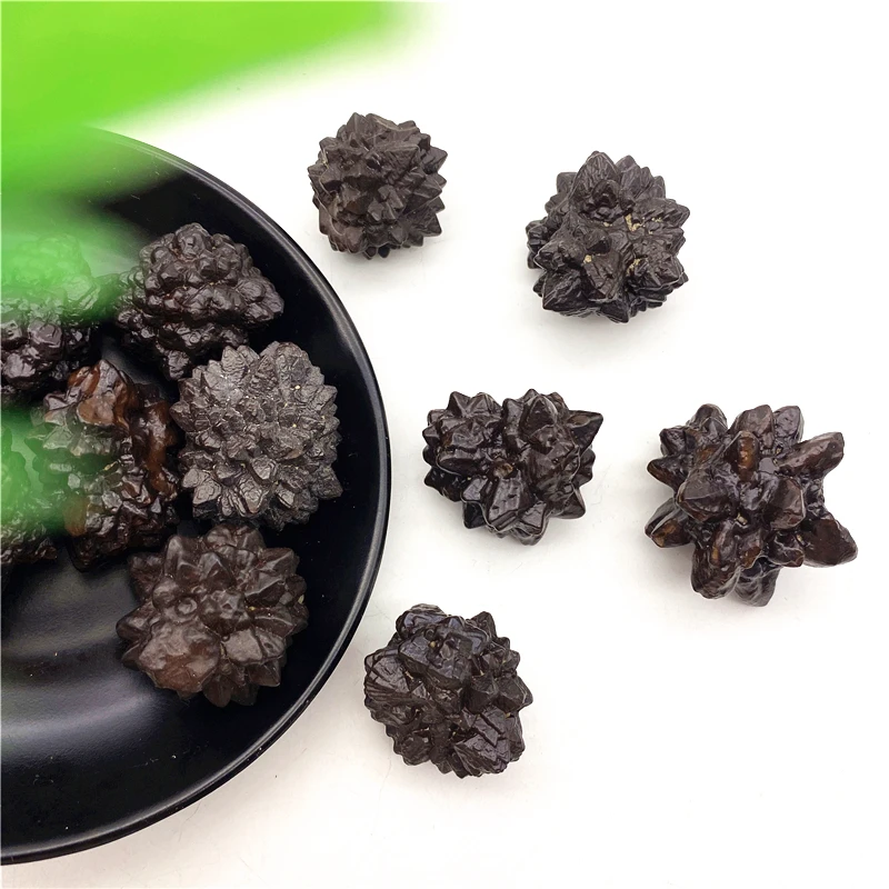 1PC Natural Material Carbonado Stone Cluster Type Crystal Mineral ore Rough Sample Ornament Quartz Collection Decor Gifts