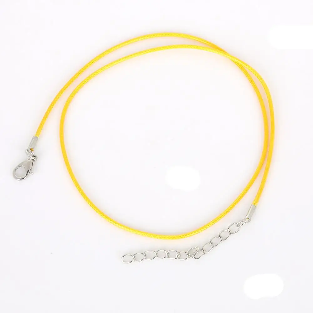 Wholesale 50pcs/Lot 1.5MM 2MM Cotton Waxed Cord Leather Rope String Chain Necklace DIY Jewelry For Making Findings in Bulk