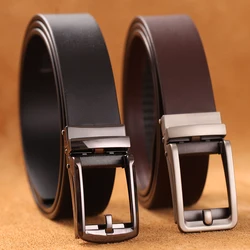 Ceinture en cuir véritable de luxe pour hommes, sangle de surintendant, sangle de ser, environnement automatique, haute qualité, nouveau