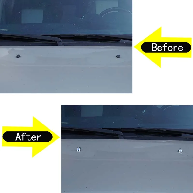 For Land Rover Discovery 3/4 LR3 LR4 2004-2016 ABS Bright Silver Car Front Wiper Nozzle Cover Trim Car Accessories