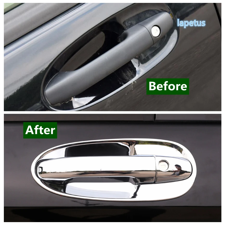 Chrome Front Grille Logo Decor Ring Door Handle / Bowl Cover Trim Carbon Fiber For Mercedes-Benz Vito W447 2014 - 2021 Exterior