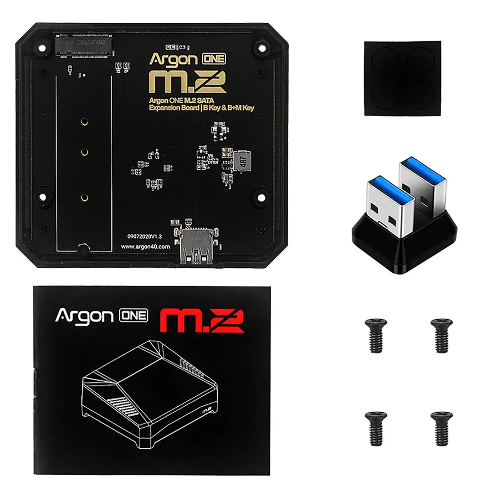 

For Argon ONE M.2 Expansion Board USB3.0 to SATA SSD Adapter Base for Raspberry Pi 4B