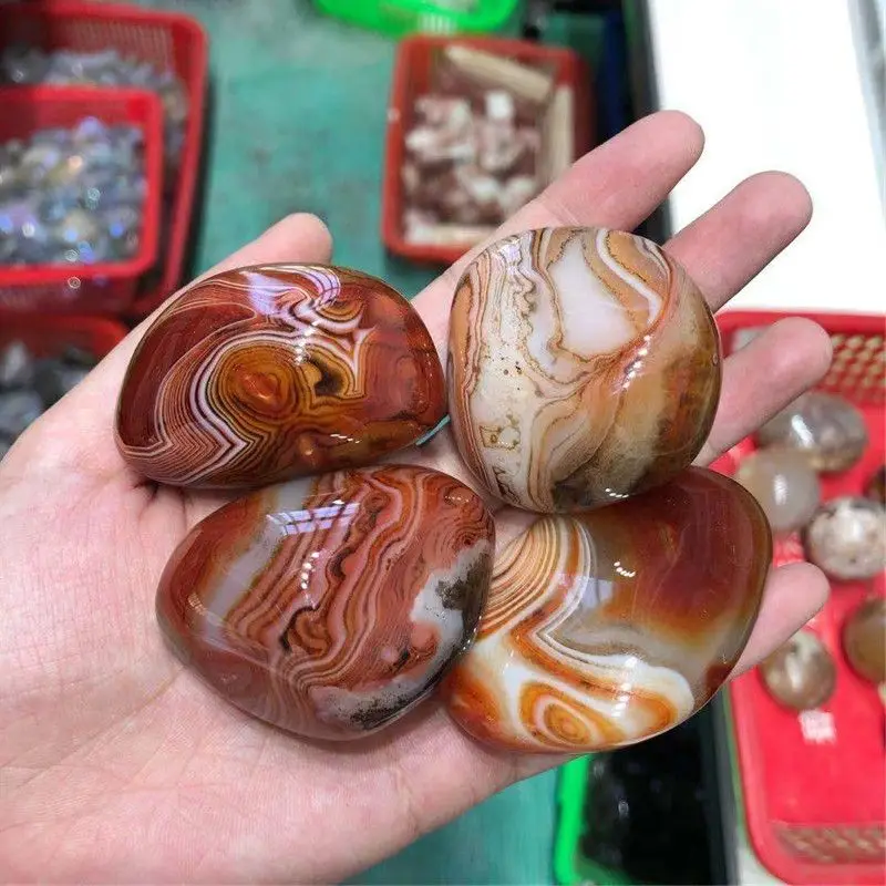 Piedra de masaje de cuarzo roja Natural Sardonyx, piedra preciosa de primera calidad, cristal de Palma, en venta