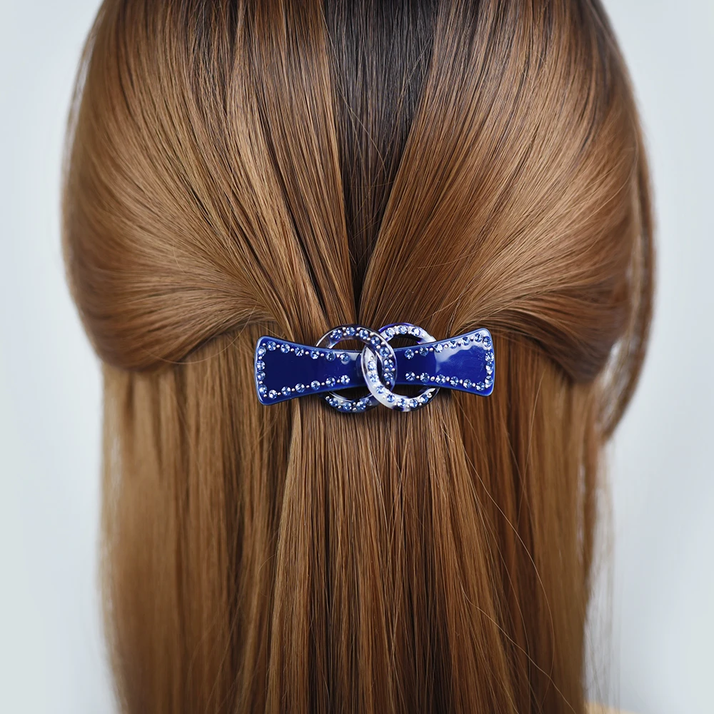 Women Headwear Small Cute Hair Clip Thin Hair Fashion Elegant Barrettes Rhinestone Hair Accessories For Women