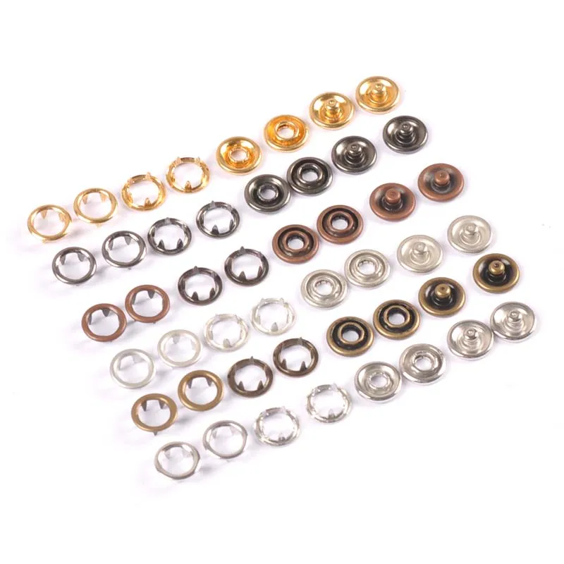 20sets(4pcs 1set) copper Prong Snap Buttons Metal Fasteners Press Stud For Romper Buckle Snap Baby Clothes DIY C3004