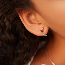 Red Fish Enamel Stud Earrings #5