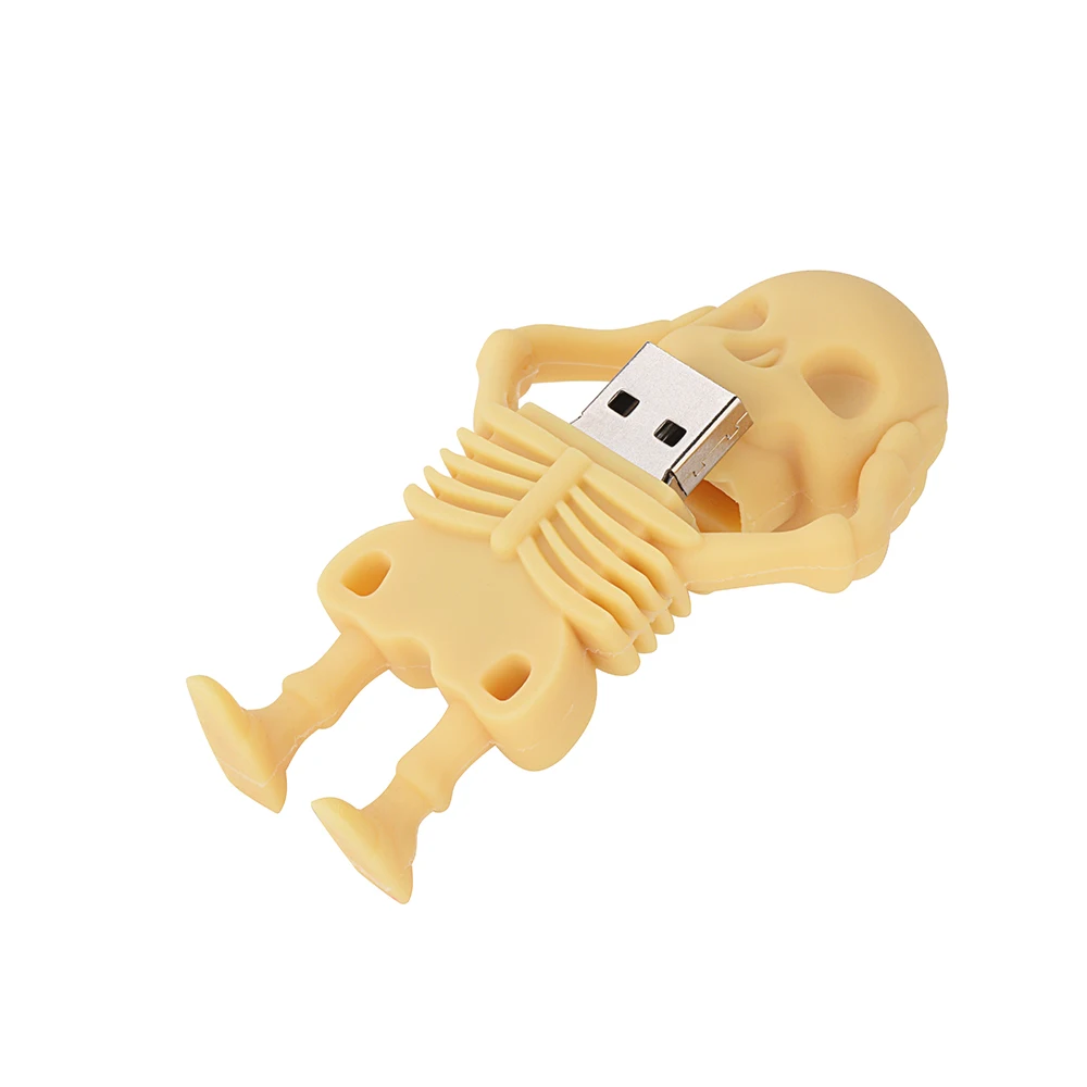 Clé USB 128 U, 4 go, 8 go, 16 go, 64 go, 32 go, 2.0 go, disque Flash, squelette, dessin animé, meilleurs cadeaux pour Halloween