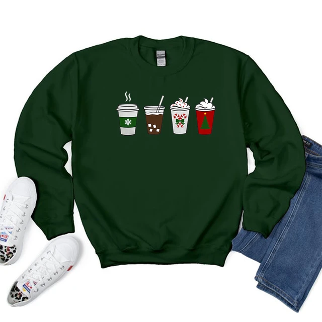 Christmas Crewneck Sweatshirt Women Cute Christmas hoodie Winter Cozy Coffee pullover Funny Xmas gift kawaii Holiday Sweatshirts AliExpress