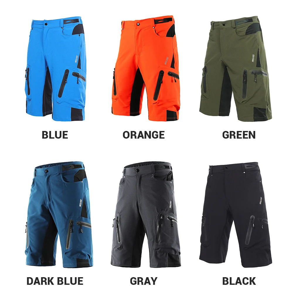 ARSUXEO Summer Men\'s Cycling Shorts Mountain Bike Downhill Shorts Loose Outdoor Sports Riding Road MTB Bicycle Short Trousers