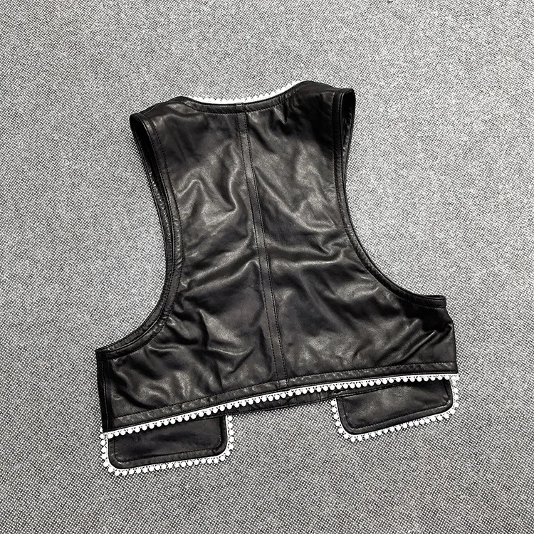 Factory direct sale 2021 New Style Sheepskin Real Leather Vest Short Vest