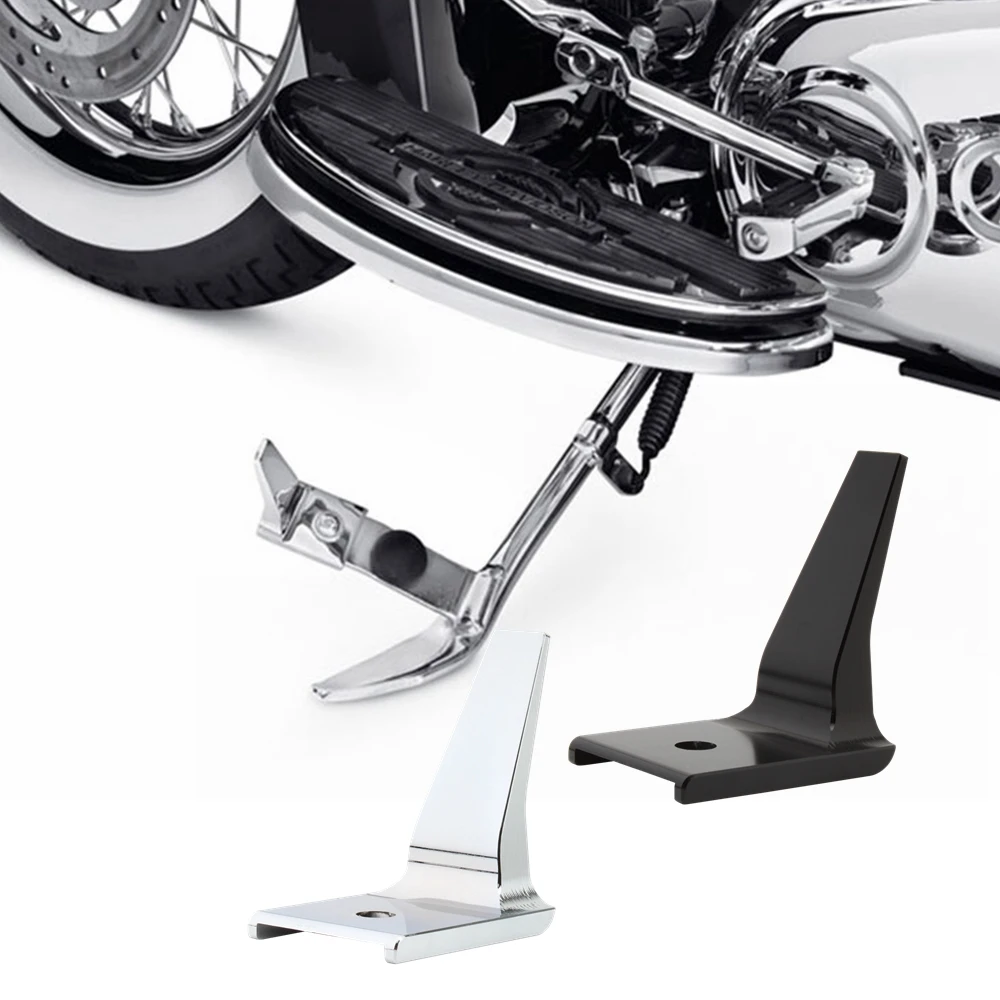 Motorcycle Stand Extension Kit Chrome/black kickstand for Harley Davidson FLST 07-17