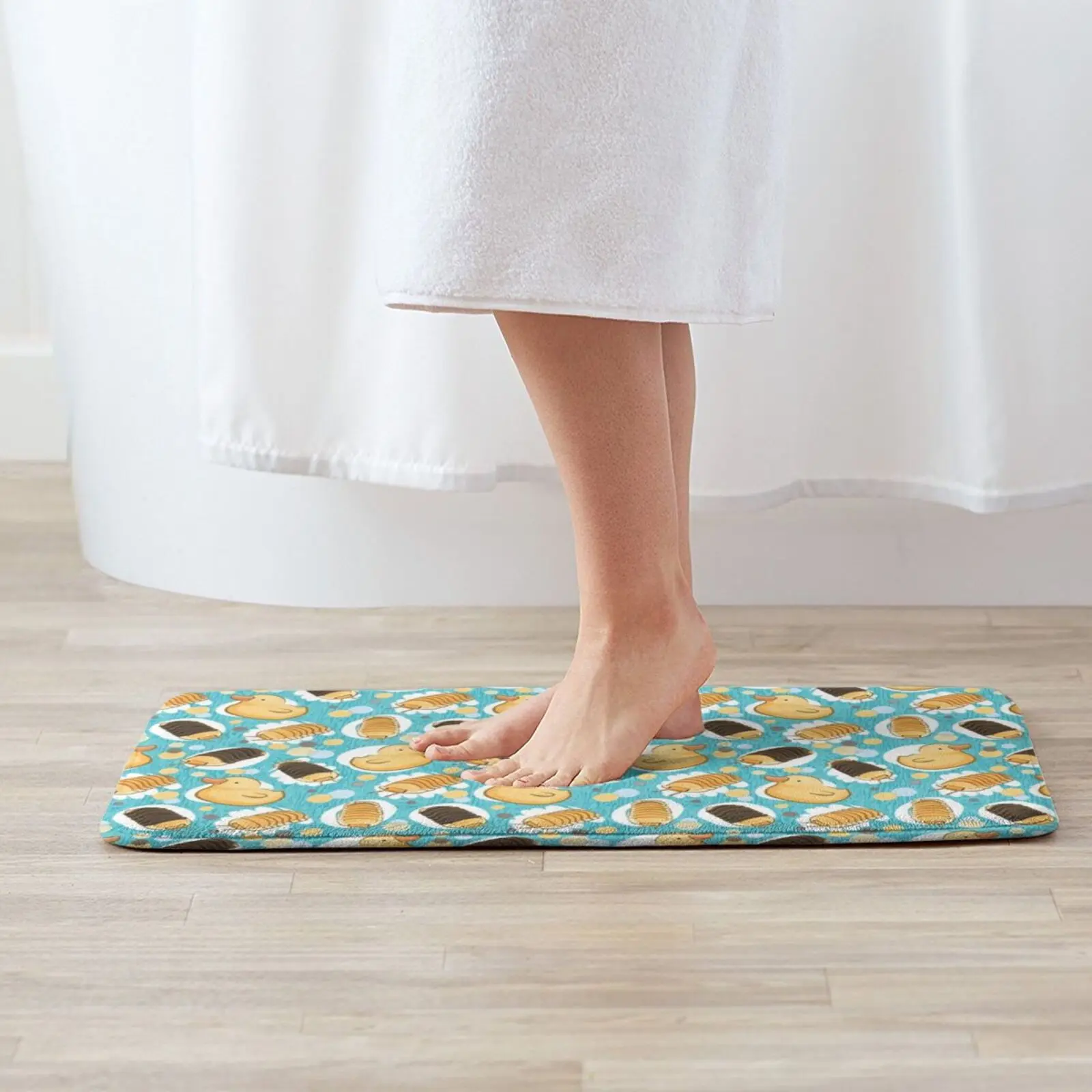 Rubber Ducky Isopods Entrance Door Mat Bath Mat Rug Isopod Pillbug Rubber Ducky Rubberducky Colorful Yellow Anti-Slip Bedroom