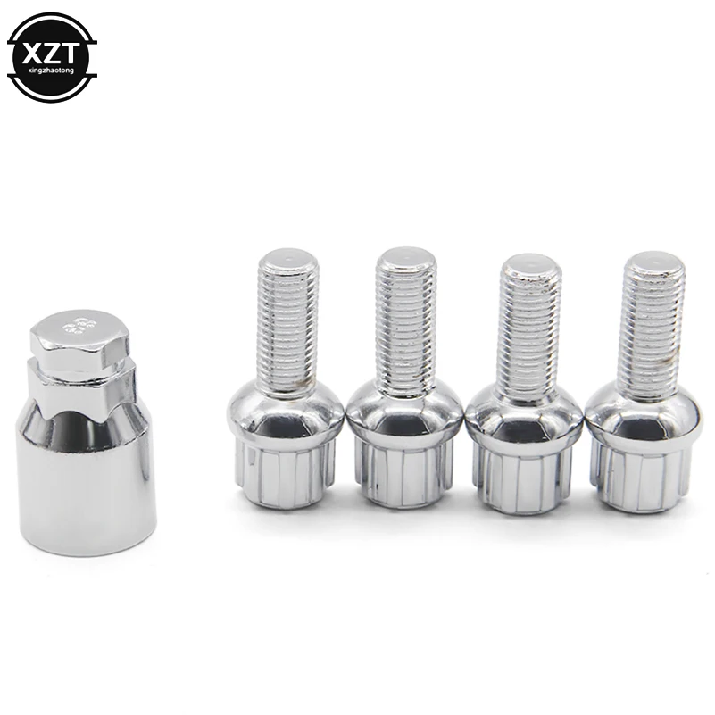 4pcs M12x1.5 Anti theft Screw Bolts Security Alloy Steel Wheels Formula Closed Acorn Locking Lug Nut for Universal Car