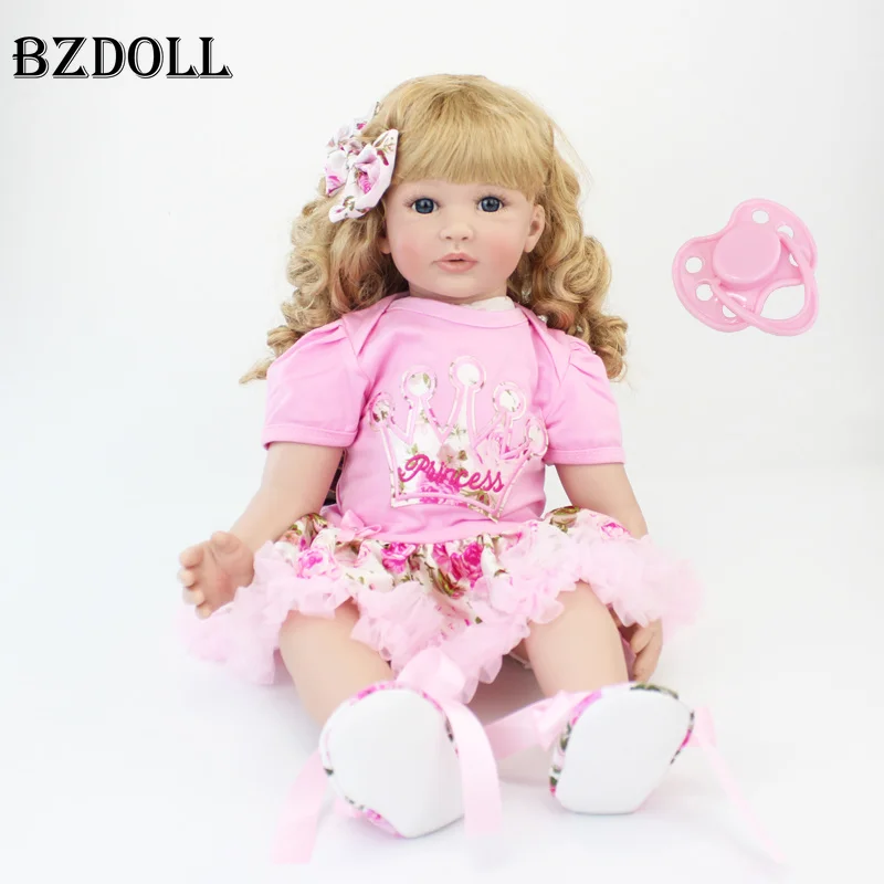 

60cm Silicone Reborn Doll 24" Vinyl Newborn Alive Babies Bebe Birthday Gift Play House Toy Girls Bonecas