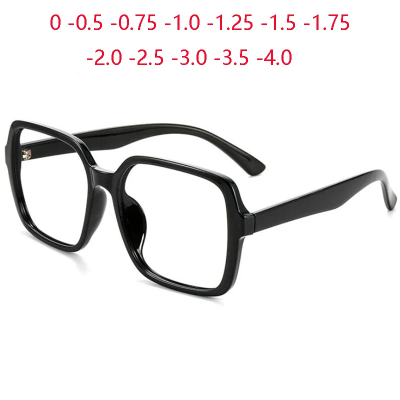 

Big Frame Polygon Myopia Glasses Finished Women Men TR90 Anti Blue Light Myopes Lunettes Prescription 0 -0.5 -0.75 -1.0 To -4.0