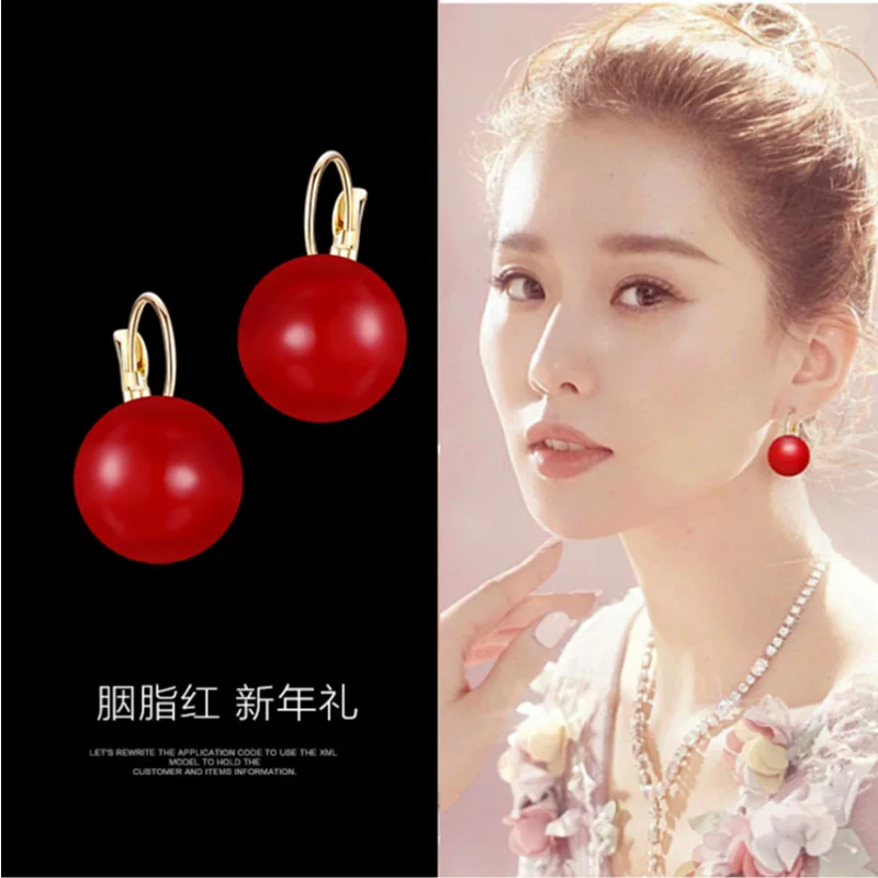 South Korea's New Pearl Ear Hook Temperament Fresh and Versatile Earrings Sweet Fashion Jewelry Factory Price Wholesale