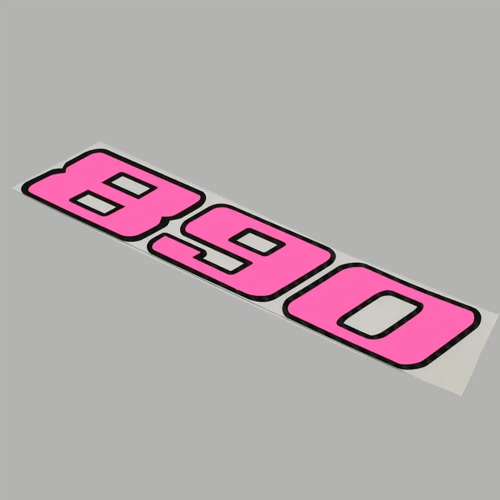 

Sticker Racing Number Hot Vinyl Cut Decal Hot Pink with Black Outline Stroke for Car Motorcycle ATV Decoration