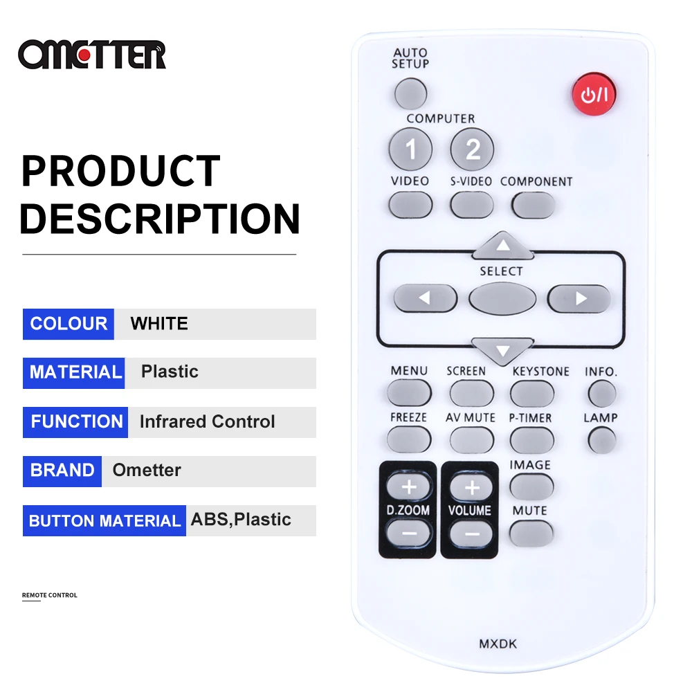 Nuovo telecomando MXDK adatto per proiettore Panasonic 6451051677 LX26HEA PT-LX26HEAJ PT-LX26HEJ PT-LX26HU PT-LX30HE PT-LX30HU