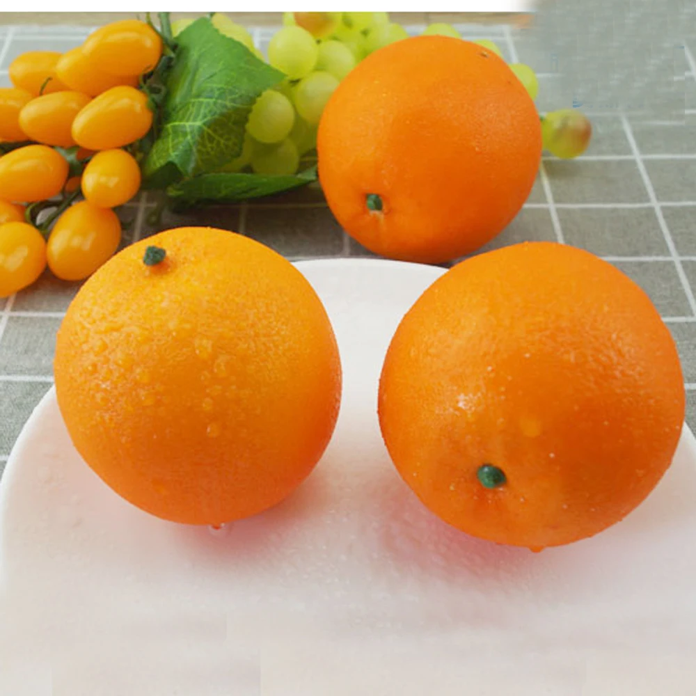 4pcs High imitation fake artificial orange Fruit&artificial plastic fake simulated orange fruit model