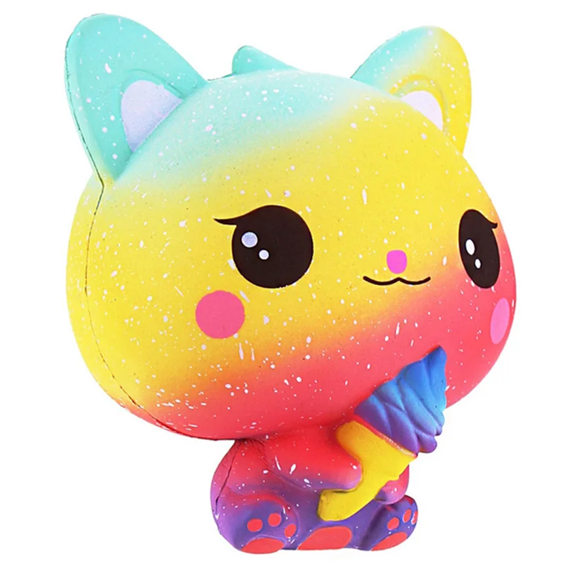 Squishies Slow Rising Kawaii Scented Soft Galaxy Ice Cream Cat Jumbo Squishy Untistres  Kids Toy Gift Prime Kawaii Animal Party