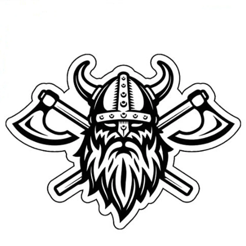 Brodaty wojownik Viking naklejki samochodowe akcesoria niestandardowe samochody motocykle akcesoria zewnętrzne etykiety winylowe