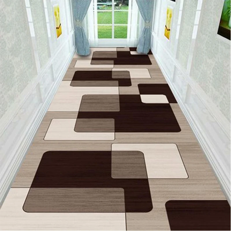 

Nordic Long Carpet For Corridor Runner Geometric Rug Home Decor Living Room Area Rug Hotel Hallway Stair Carpet Anti-Slip Mat