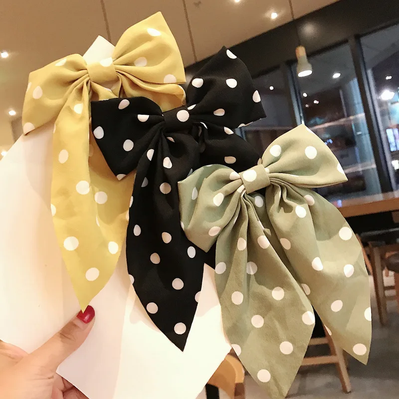 Multiple styles New fashion beautiful Cloth Sweet flowers Dot big bow hairpin Barrettes Women girls hair accessoriesr Headwear