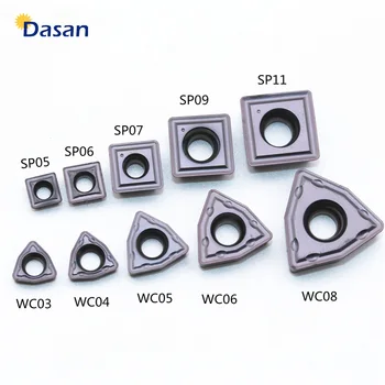 Hoja de perforación en U WCMX 040204   SPMG 050204   WCMT 050308   SPMG 060204   WCMT06T308 SPMG07T308 Insertos indexables para taladro de metal