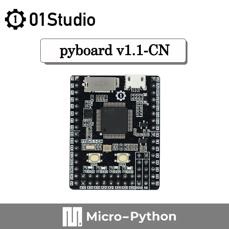 

01Studio pyBoard V1.1-CN Micropython STM32 STM32F405 Демонстрационная плата разработки Встроенное программирование