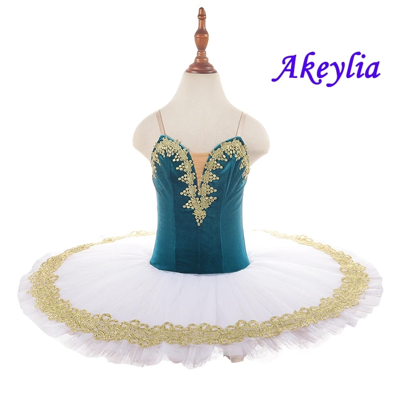 Blue green white pre-professional pancake ballet tutu women girl classical dance costume ballet tutu ballerina dancewear 19070