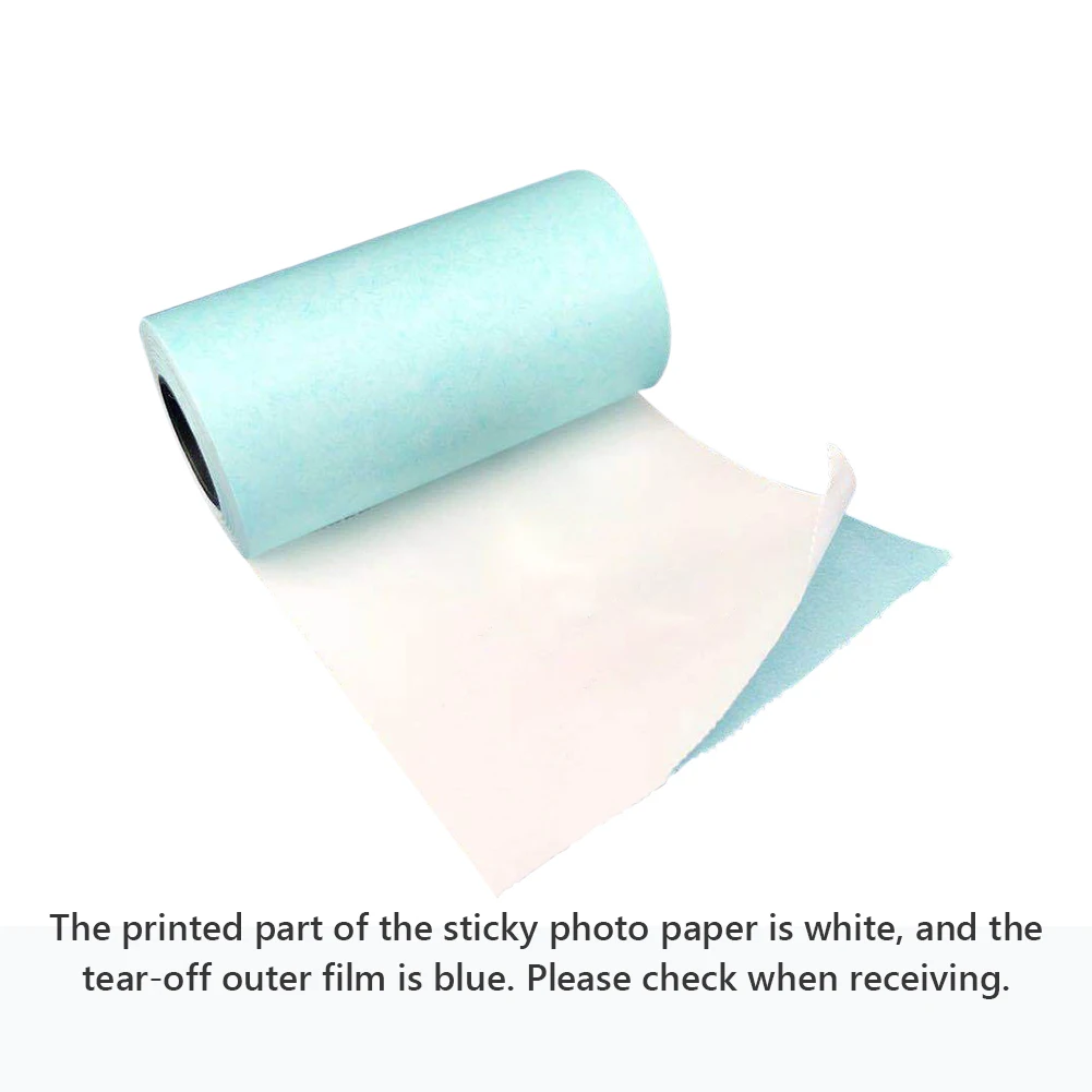 Thermal Paper With Self-adhesive Printable Sticker Paper Roll Direct 57*30mm(2.17*1.18in) For PeriPage A6 Pocket PAPERANG P1/P2