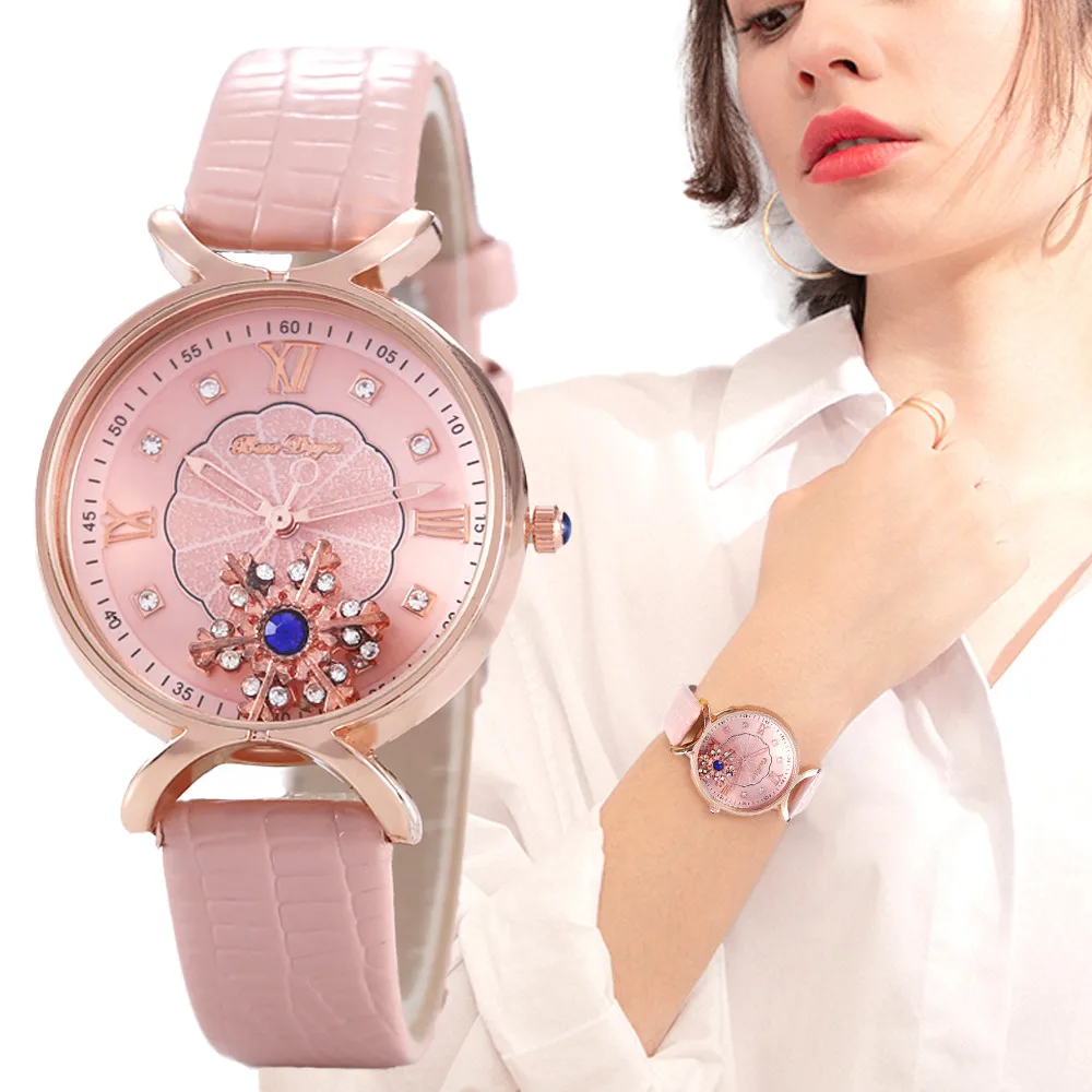 Orologi da donna di moda di lusso qualità orologi da polso in pelle al quarzo da donna con diamanti con orologio da donna con quadrante fiocco di