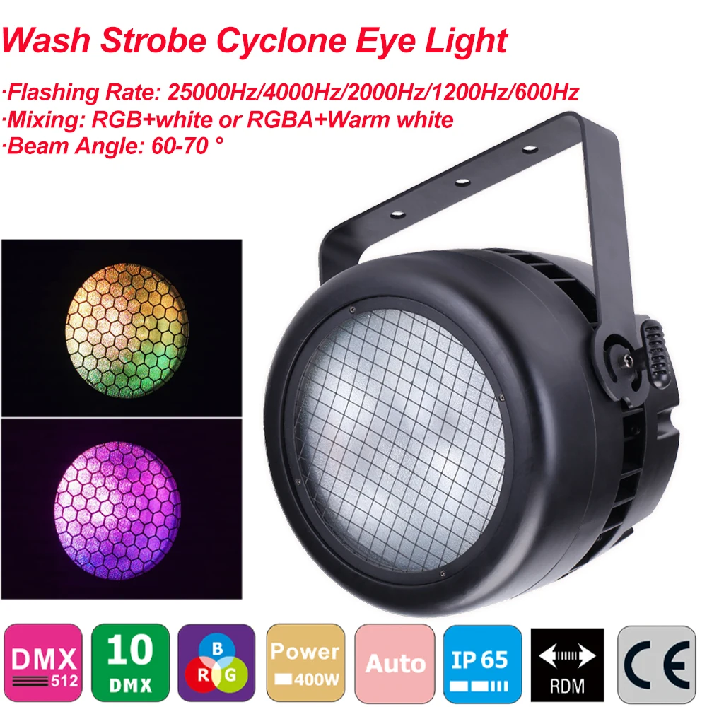 400W LED Wash Strobe Cyclone Eye Light Party Stage Colorful LED Lamp  Fill Light Handheld Flash Speedlight Photography Lighting