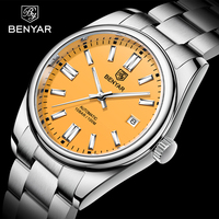 2021 BENYAR Sports Men Mechanical Wristwatches Stainless Steel Automatic Watches Top Brand Luxury 10Bar Waterproof Watch for Men