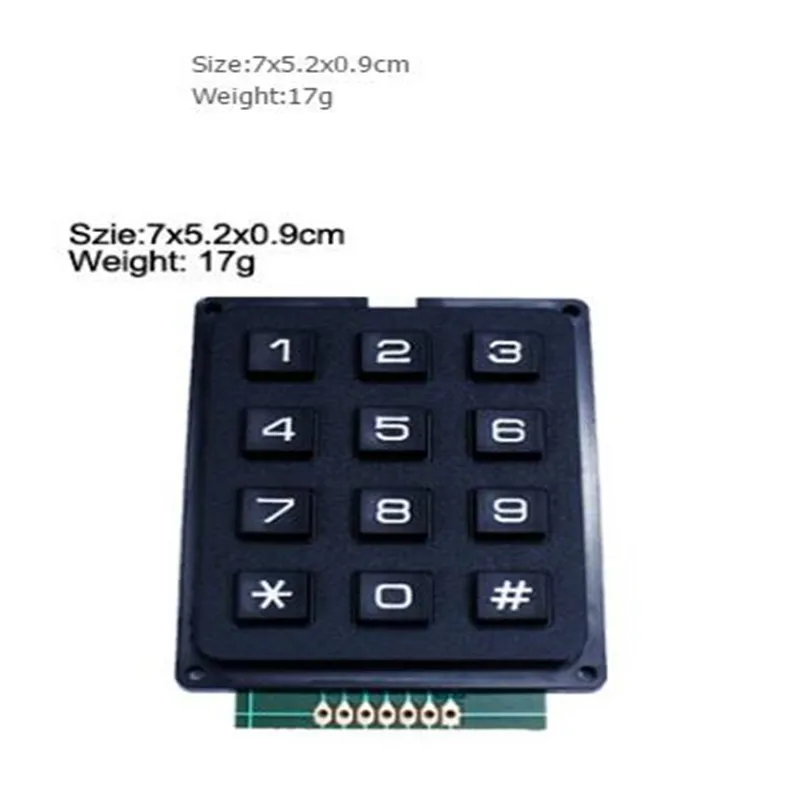 رقاقة واحدة الحواسيب الصغيرة مفتاح مصفوفة 3*4/3X4 12 وحدة لوحة المفاتيح