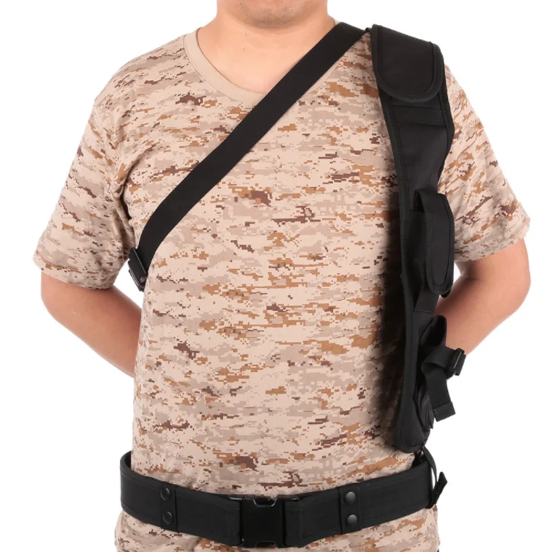 NEW Shoulder Gun Holster Tactical Chest Hidden Underarm Nylon Airsoft Hunting Chest Bag with Magazine Pouch