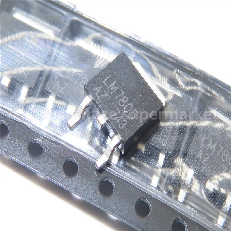 10PCS/LOT NWE LM7805 LM7805AZ  TO-252 5V    SMD Transistor