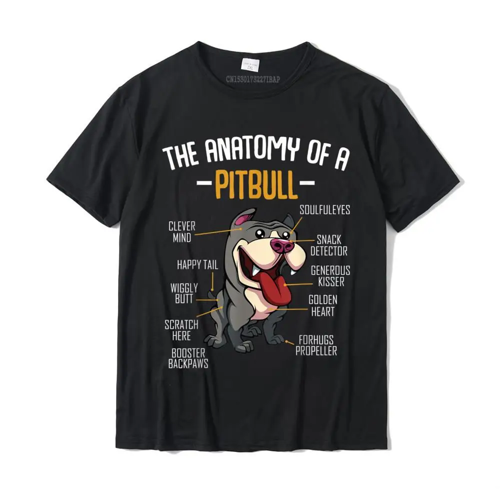 Anatomy Of A Pitbull Funny Cute Dog Pet Animal Lover T-Shirt Camisas Hombre Brand Men T Shirt Cotton Tops Shirt Street