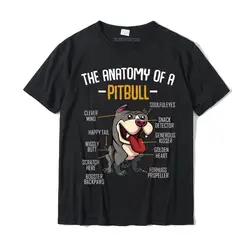 Anatomy Of A Pitbull Funny Cute Dog Pet Animal Lover T-Shirt Camisas Hombre Brand Men T Shirt Cotton Tops Shirt Street